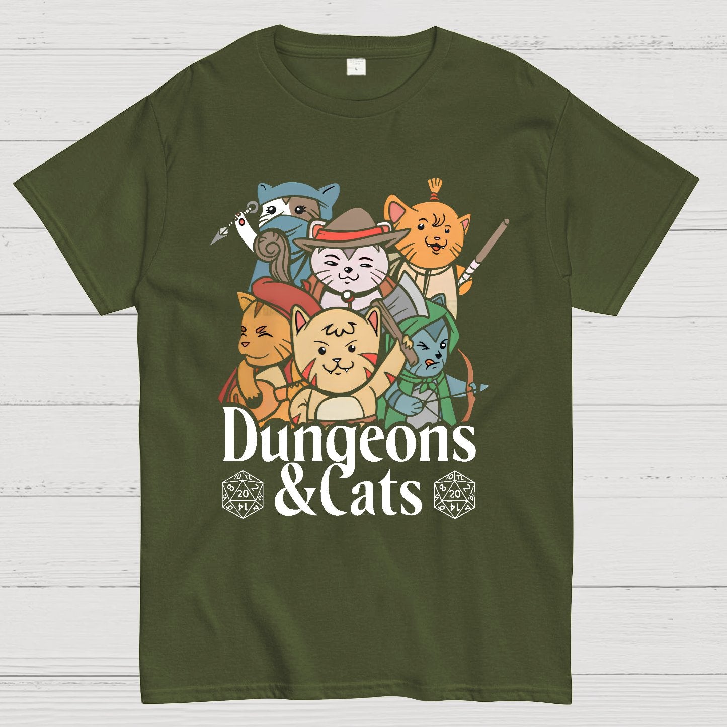 Dungeons and Cats Geeky T-Shirt