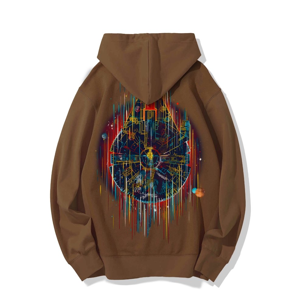 The Neon Falcon Printed Back Cotton Hoodie