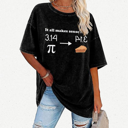 It All Makes Sense Now Pi Vintage Distressed T-shirt