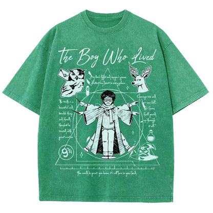 Vitruvian Wizard Vintage Distressed T-shirt