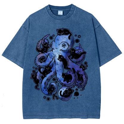 Octopurr Vintage Distressed T-shirt