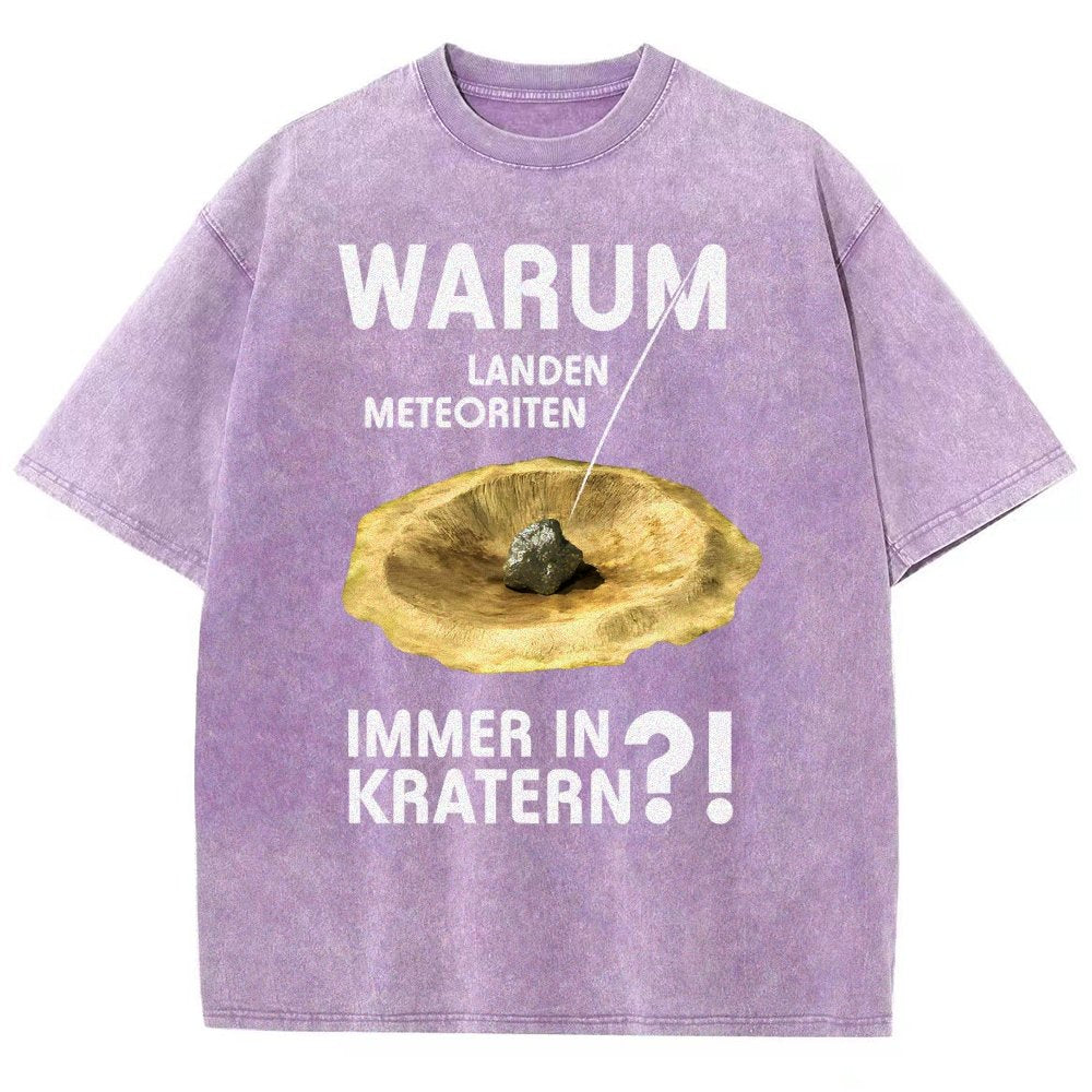 Meteoriten in Kratern Vintage Distressed T-shirt
