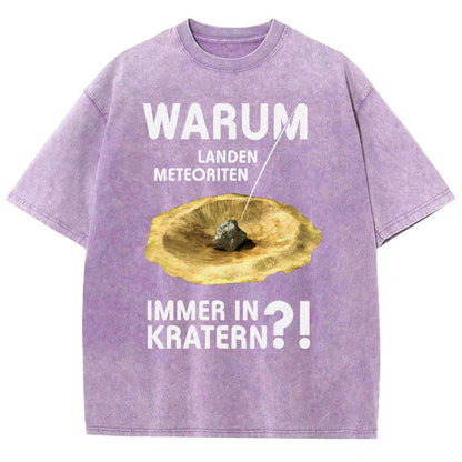 Meteoriten in Kratern Vintage Distressed T-shirt