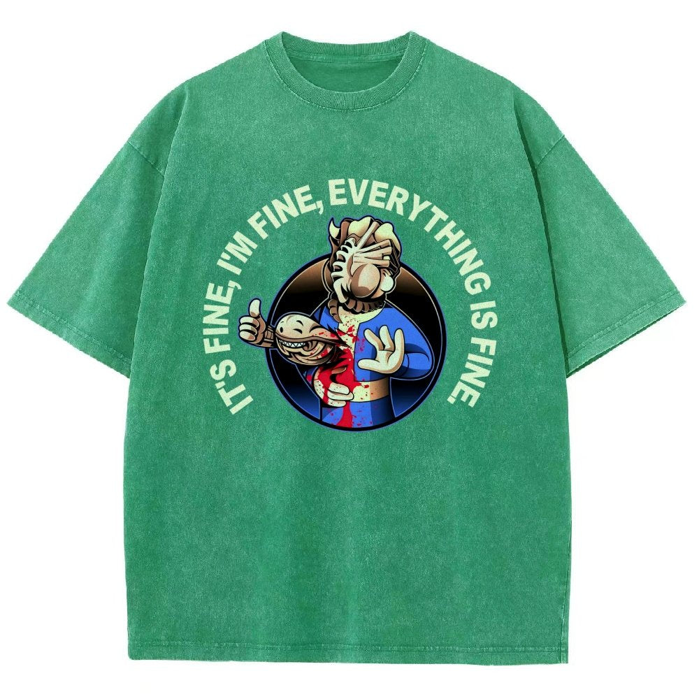 I'M Fine Everything Is Fine Vintage Distressed T-shirt