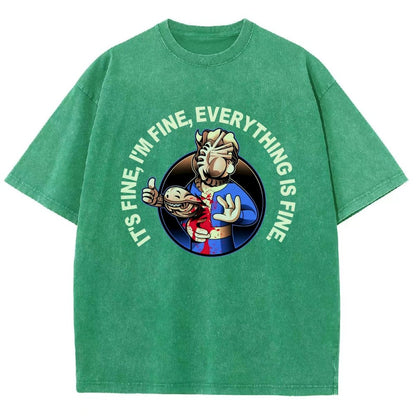 I'M Fine Everything Is Fine Vintage Distressed T-shirt