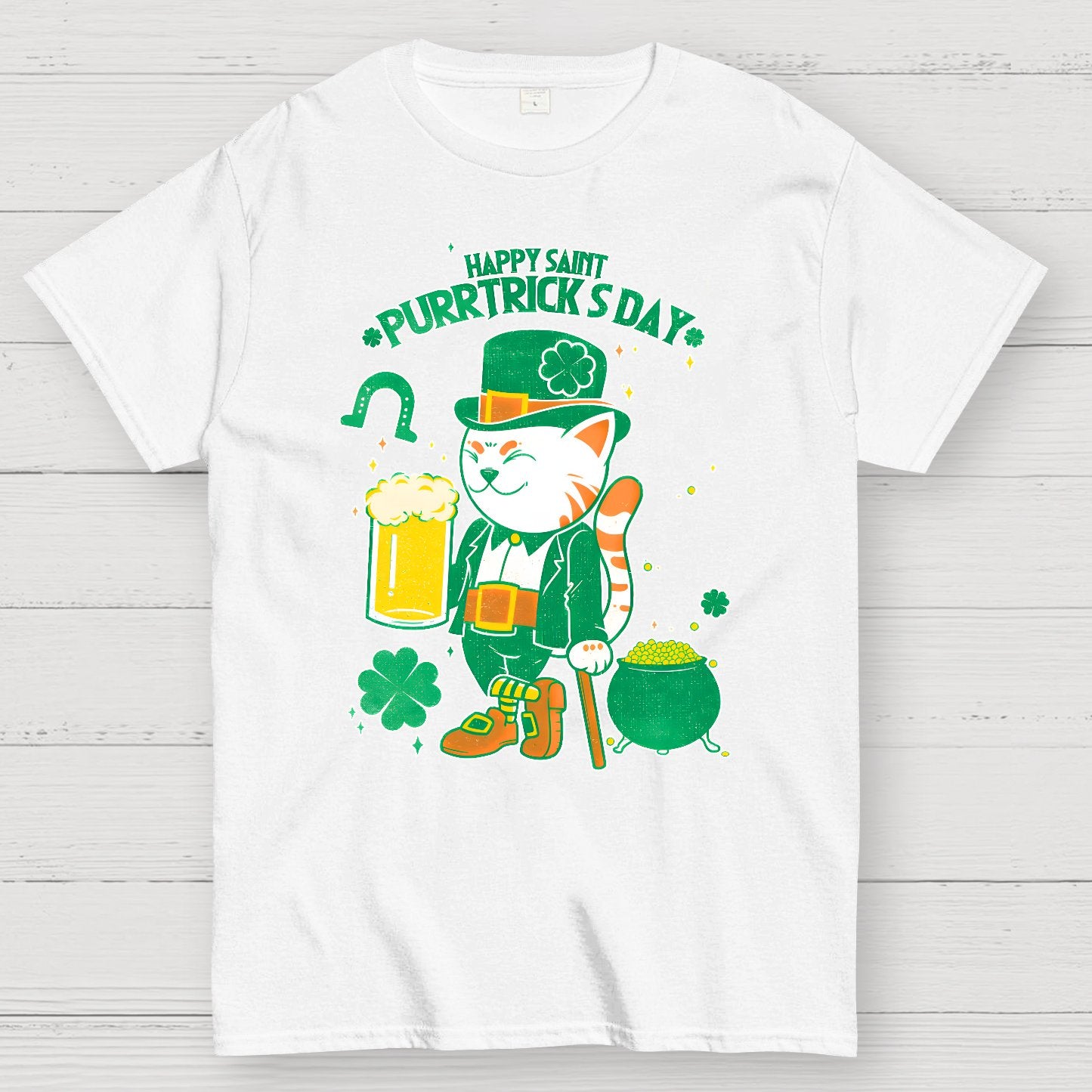Cat St. Patrick's Day Geek T-Shirt