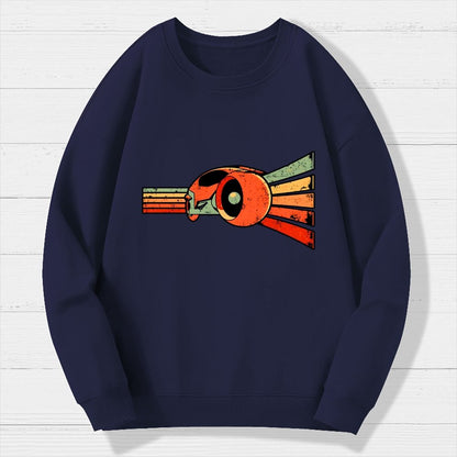 Vintage Grid Geek Cotton Sweatshirt