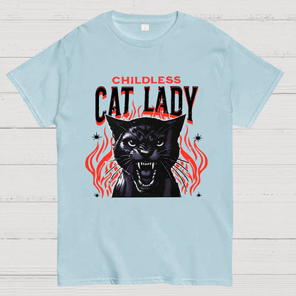 Childless Cat Lady Cat Ladies Nerd T-Shirt