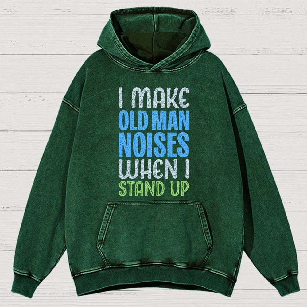 Old Man Noises Vintage Distressed Hoodie