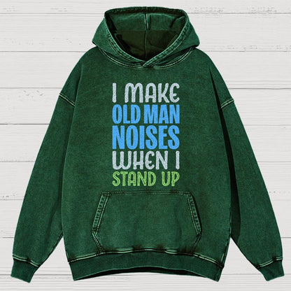 Old Man Noises Vintage Distressed Hoodie