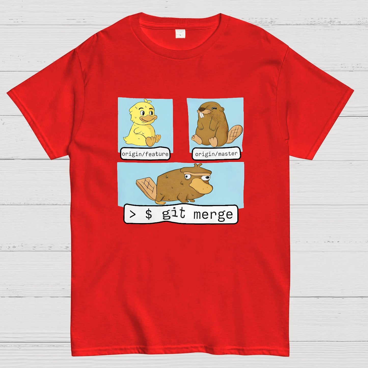 Git Merge Programmer Geeky T-Shirt