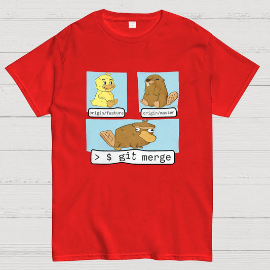 Git Merge Programmer Geeky T-Shirt