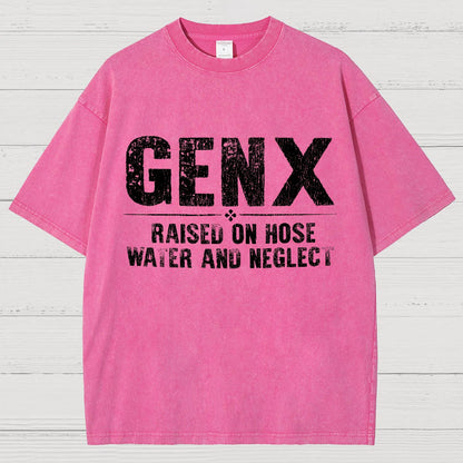 Gen X Raised On Hose Water And Neglect Vintage Distressed T-shirt
