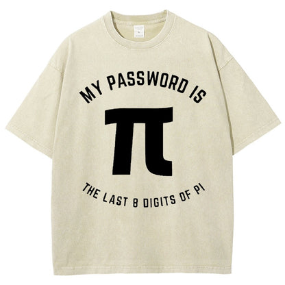 My Password Is The Last 8 Digits Of Pi Nerd Vintage Distressed T-shirt