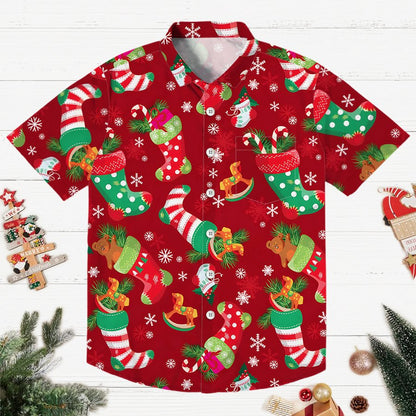 Merry Christmas Pattern Print Geeky Shirt