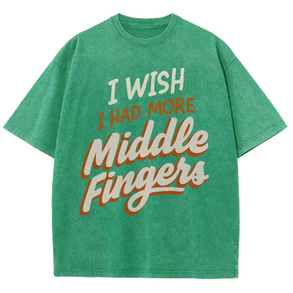 I Wish I Had More Middle Fingers Vintage Distressed T-shirt