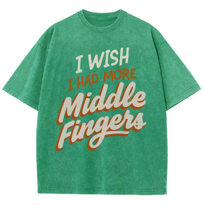 I Wish I Had More Middle Fingers Vintage Distressed T-shirt