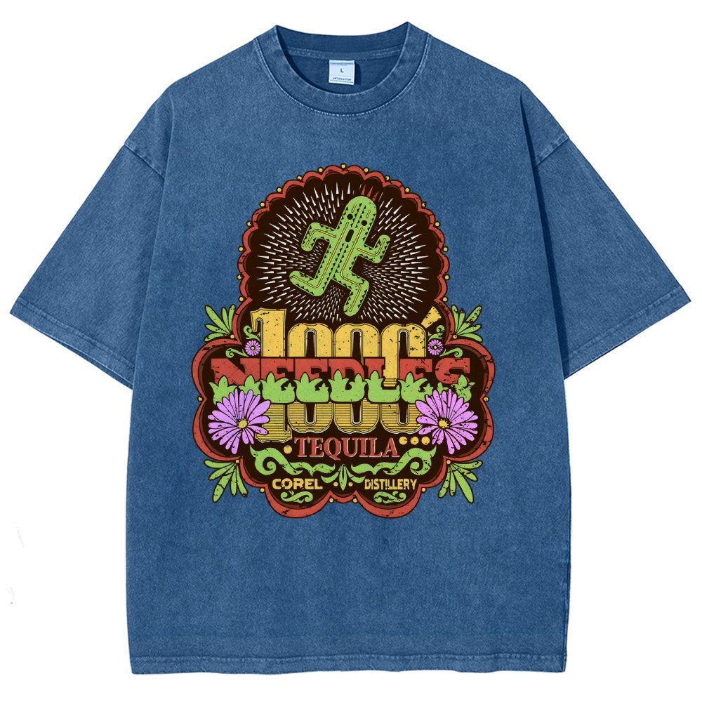 Funny 1000 Needles Tequila Vintage Distressed T-shirt