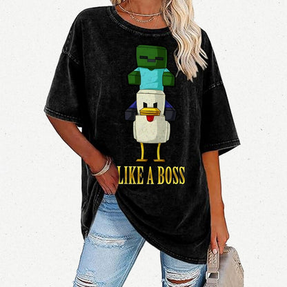Like A Boss Vintage Distressed T-shirt