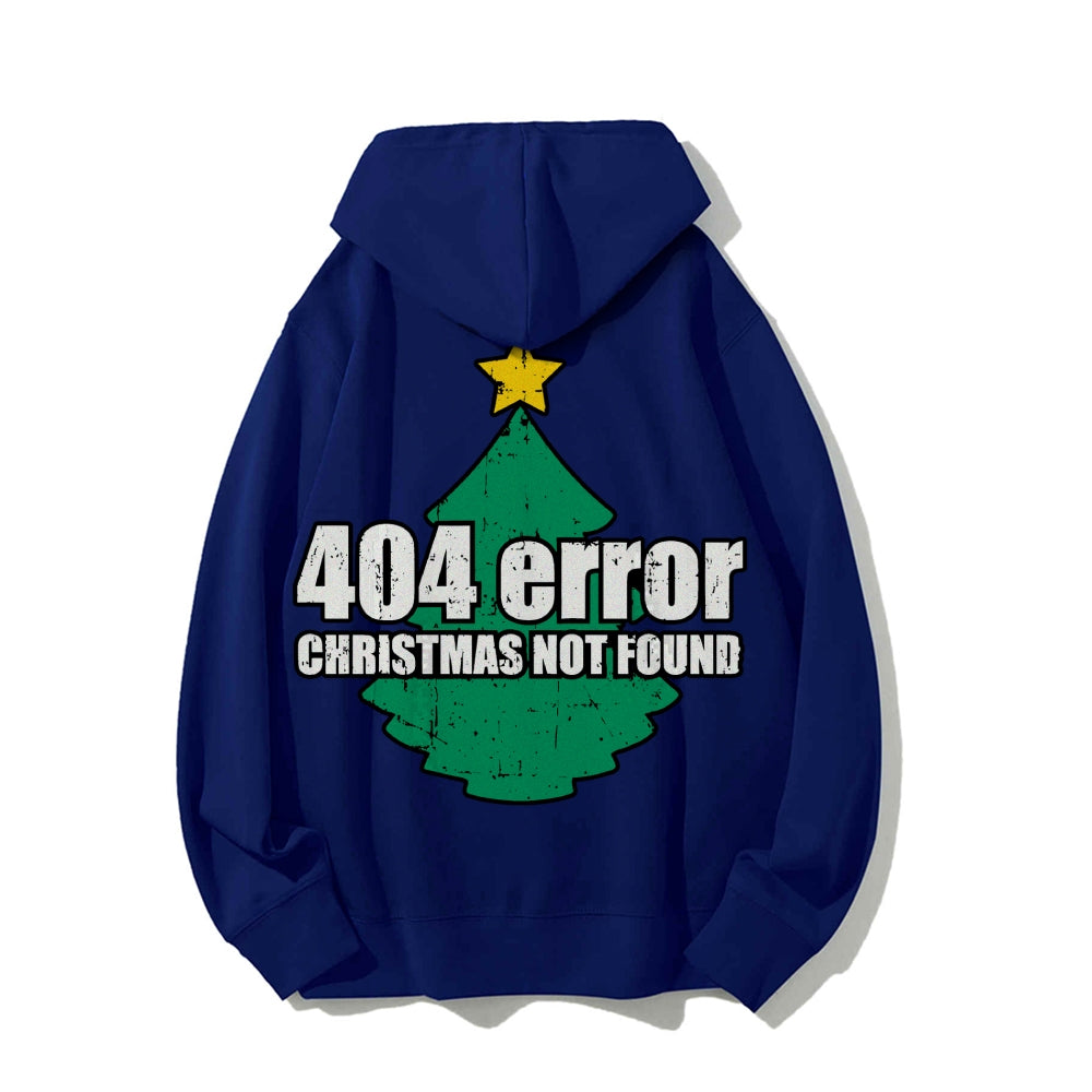 Error 404 Printed Back Cotton Hoodie