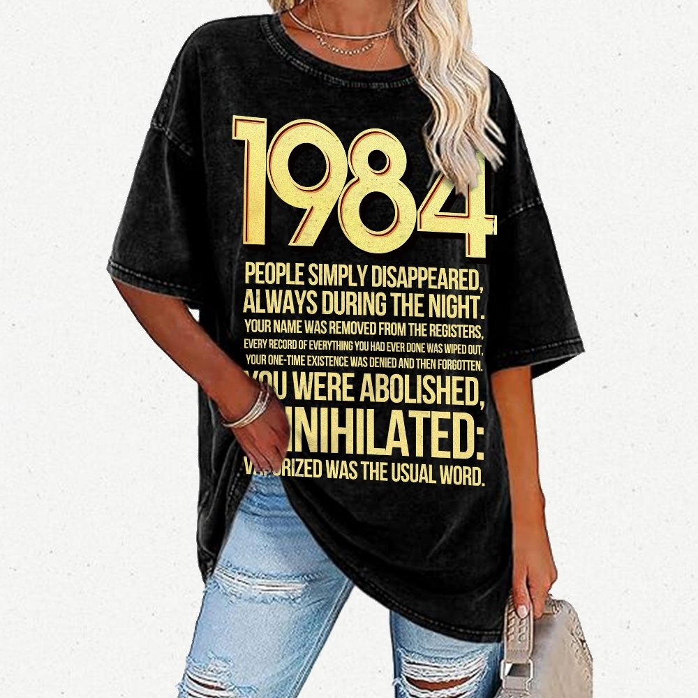 1984-Evaporation-Satire Vintage Distressed T-shirt