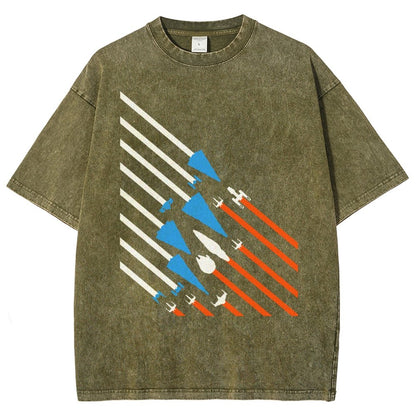 Starship Stripes Vintage Distressed T-shirt