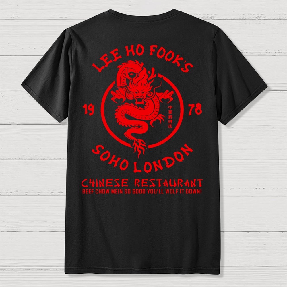 Lee Ho Fooks Chinese Restaurant Back Printing Geek T-Shirt