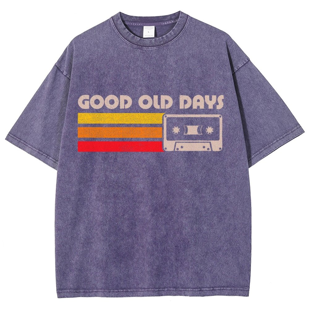 Old Days Vintage Mixtape Vintage Distressed T-shirt