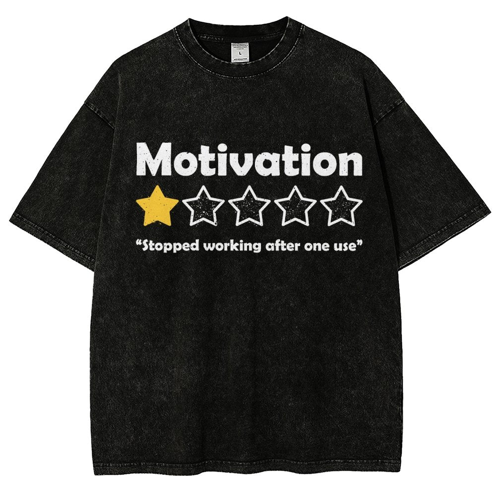 Motivation Review Vintage Distressed T-shirt