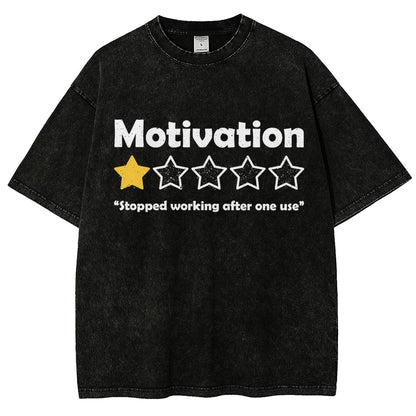 Motivation Review Vintage Distressed T-shirt