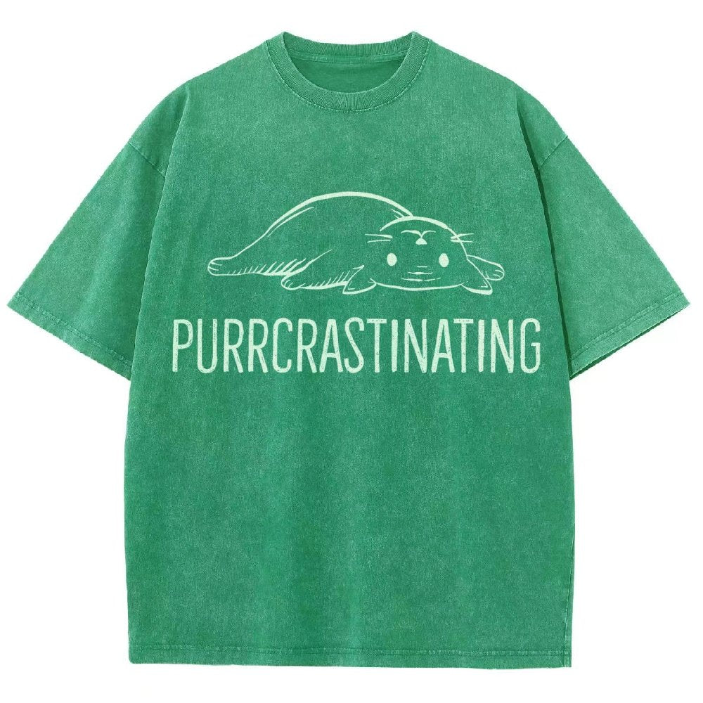 Purrcrastinating Vintage Distressed T-shirt