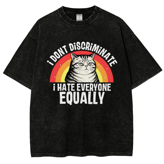 I Hate Everyone Equally Vintage Distressed T-shirt
