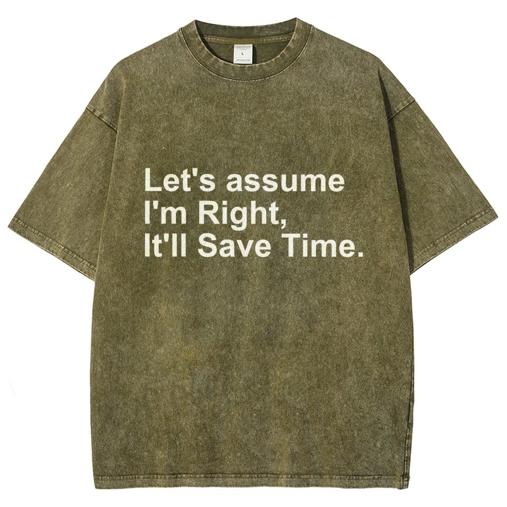 Let's Assume I Am Right Vintage Distressed T-shirt
