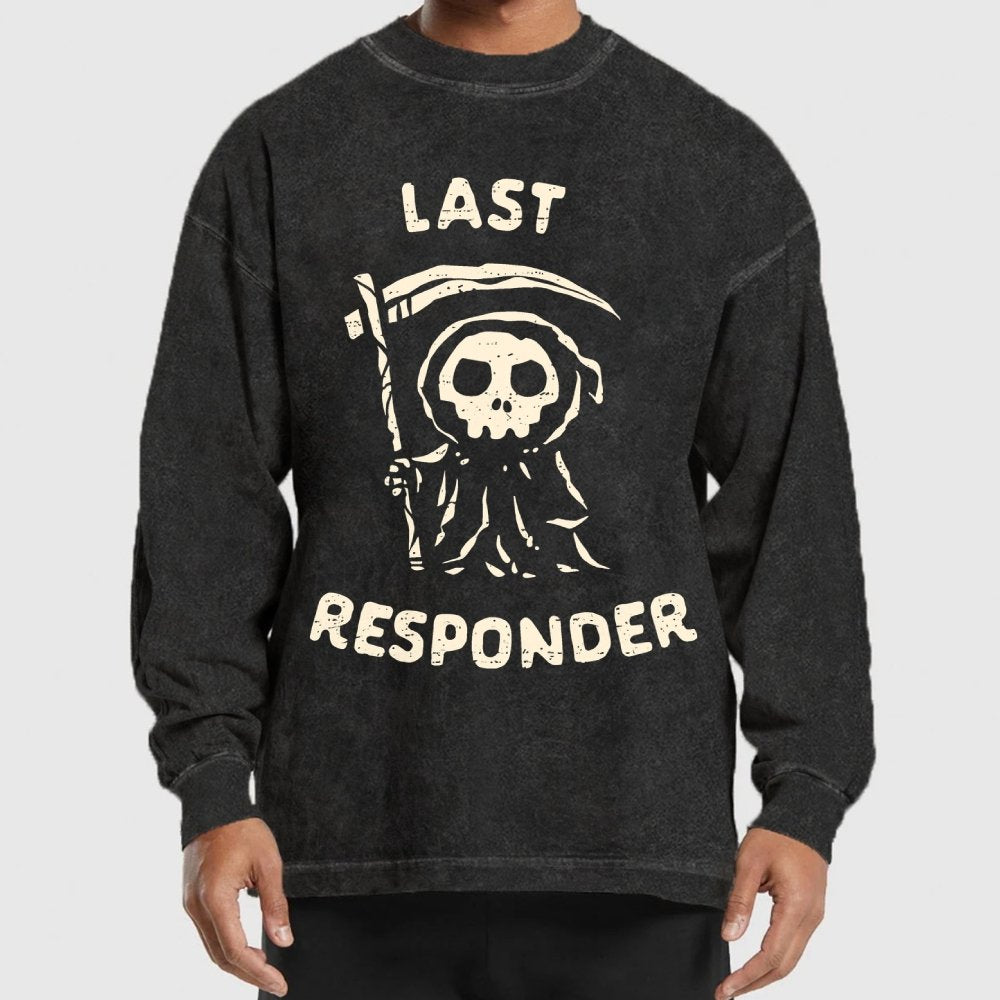 The Last Responder Washed Long Sleeve Tee 2509001396