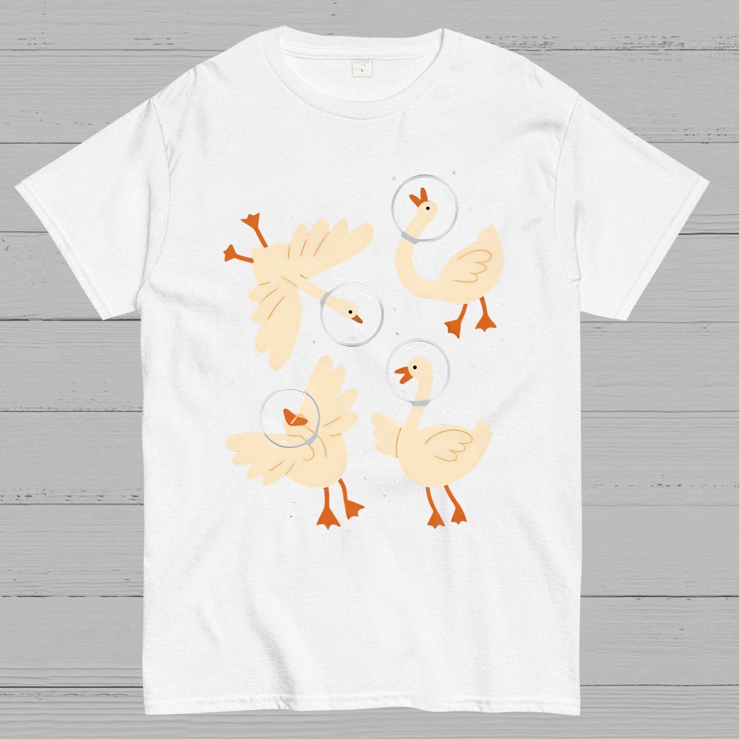 Geese In Space Nerdy T-Shirt
