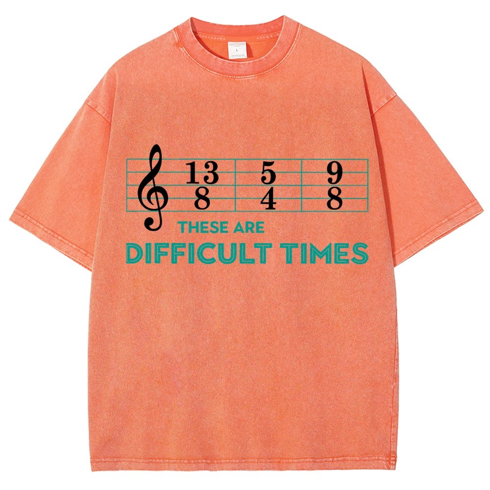 Music Difficult Times Vintage Distressed T-shirt