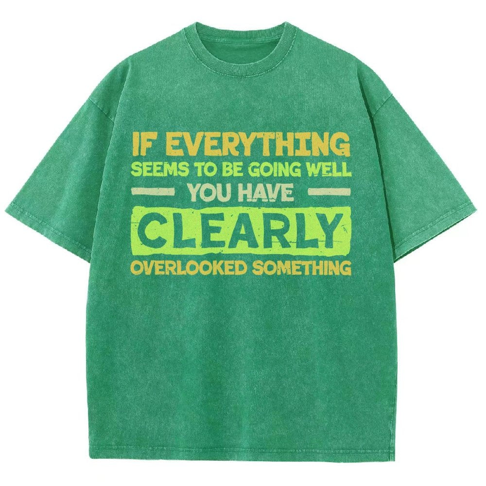 Clearly Overlooking Something Vintage Distressed T-shirt