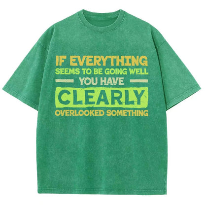 Clearly Overlooking Something Vintage Distressed T-shirt