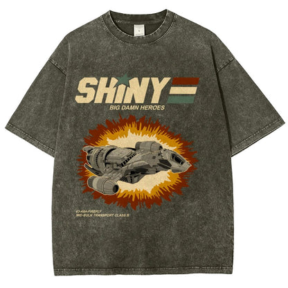 Shiny Heroes Vintage Distressed T-shirt