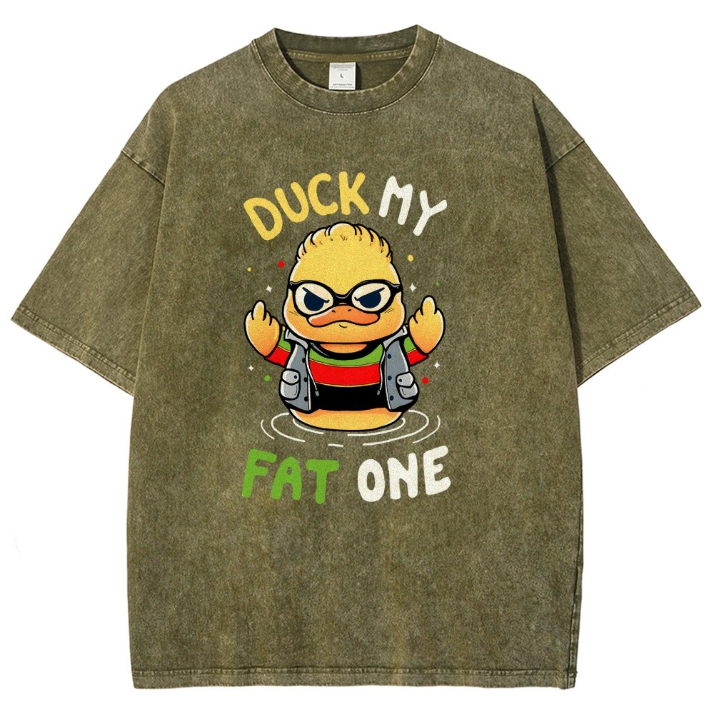 Duck My Fat One Vintage Distressed T-shirt