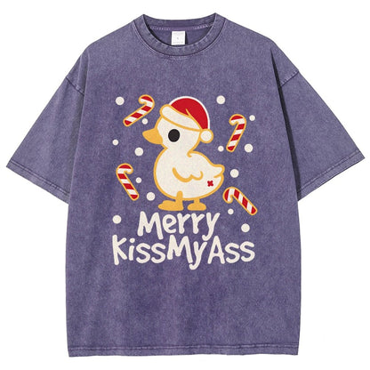 Duck Merry Kissmyass Vintage Distressed T-shirt