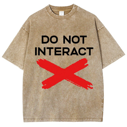 Do Not Interact Vintage Distressed T-shirt
