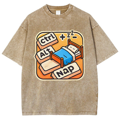 Ctrl+Alt+Nap Vintage Distressed T-shirt