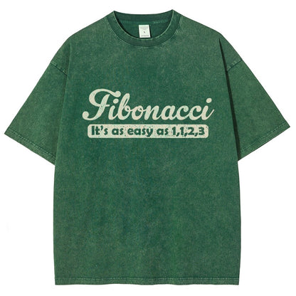 Fibonacci Funny Math Vintage Distressed T-shirt