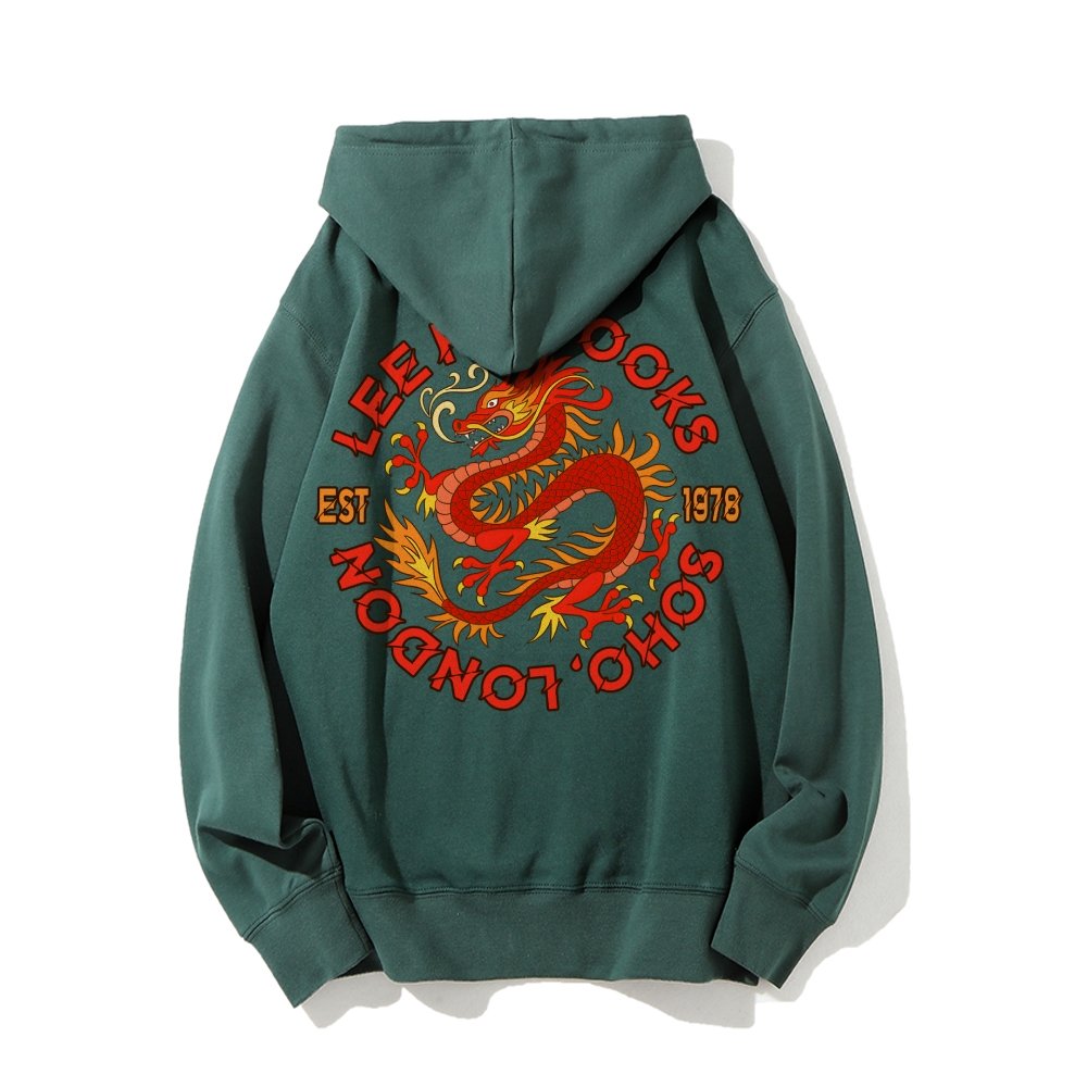 Mysterious Town's (Werewolves of London) Printed Back Cotton Hoodie