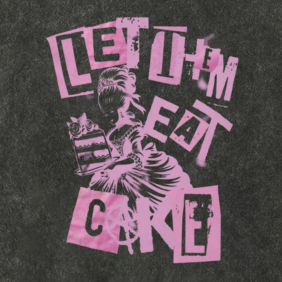 Let Them Eat Cake Vintage Distressed T-shirt