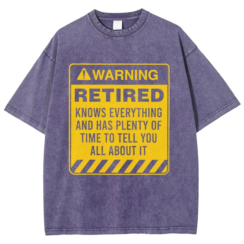 Retired Warning Vintage Distressed T-shirt