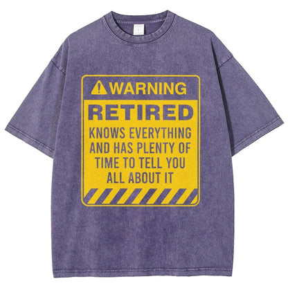 Retired Warning Vintage Distressed T-shirt