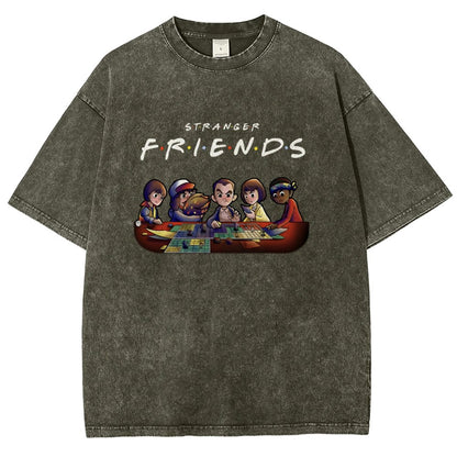 Mysterious Friends Vintage Distressed T-shirt