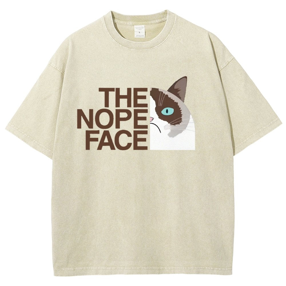 The Nope Face Vintage Distressed T-shirt